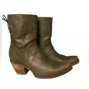 Big bull Woman’s casual short boots brown leather comfortable